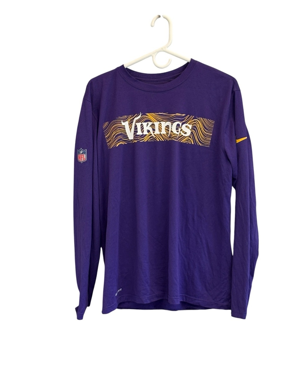 Nike NFL OneField Apparel MN Vikings Long Sleeve Tee Shirt Mens Size Large - Picture 2 of 7
